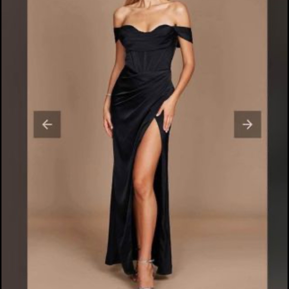 Black prom ball dress